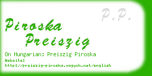piroska preiszig business card